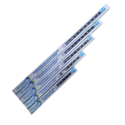 Image of Blue Pet Glass Fully Submersible Aquarium LED Light /Lamp for Fish Tank and Aquarium with 2 Suction Cup (Colour Changing, T4-60F, 7 WATT)