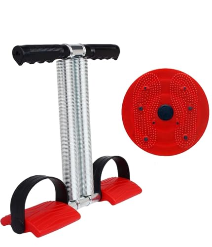 Image of ALN Fitness Equipment Upper Body Machine Impacting on Bicep, Shoulder, Back, Chest Double Spring Tummy Trimmer with Tummy Twister Combo Useful for Figure Tone-Up,Weight Reduction, Acupressure Pyramids, Power Mat,Magnetic Therapy, for Men & Women(Multicolor)