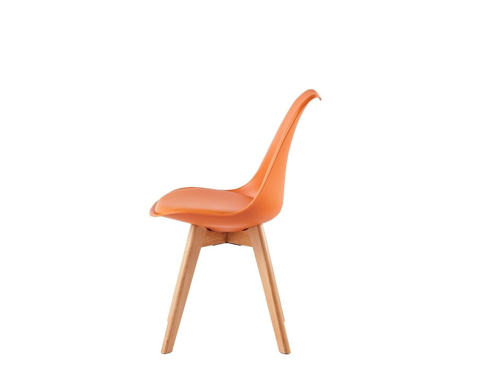 mcc direct Esszimmerstühle im 2er Set, Küchenstühle, Bürostühle, Designer Schalenstuhl, Eva (Orange)