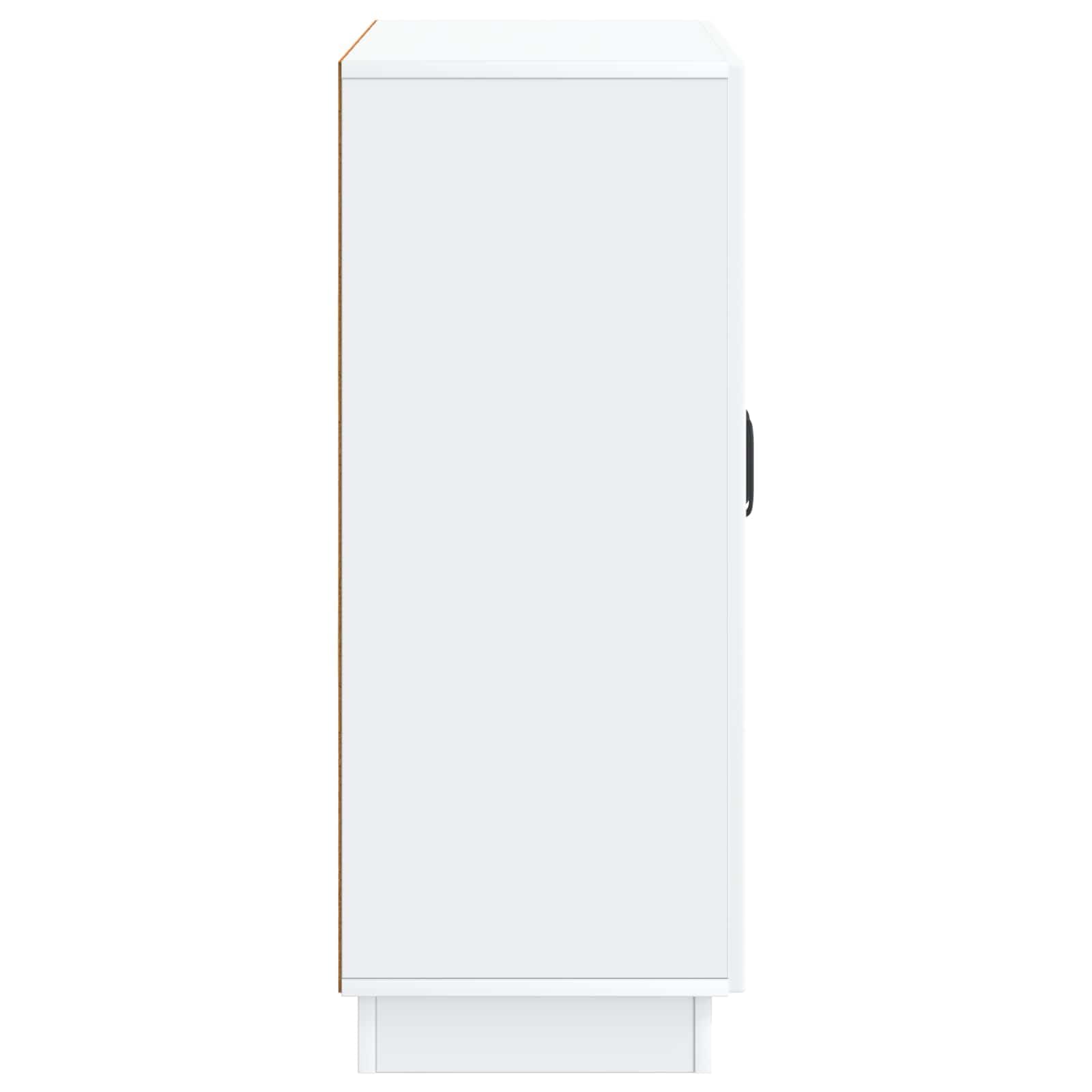 Générique Credenza bianca 66 x 34,5 x 87 cm Legno di Ingenierie | Scomparti e cassetti, portaoggetti stoviglie, cura panno umido, per sala da pranzo soggiorno cucina