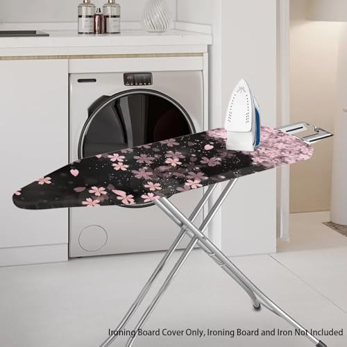 Image of Ironing Board Cover - Standard Size 15x54 Ironing Board Covers with Gradient Cherry Blossoms Print, Elastic Edge Stain Resistant
