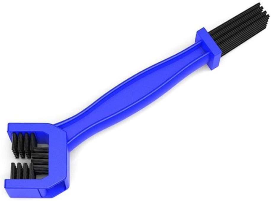 Motorcycle Chain Cleaning Brush Scooter Bike Chain Cleaner Tool Compatible with Most Motorbikes(Blue)