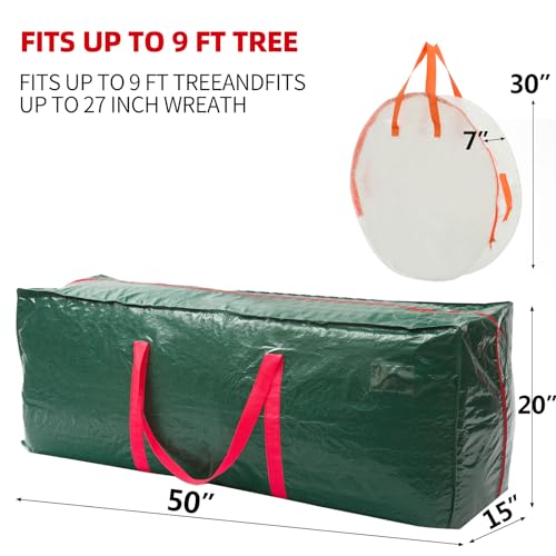 image for SOFTKISS Christmas Tree Bags - 2 Pcs Storage Extra Large Waterproof ba