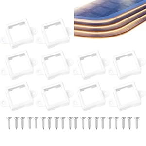 LED -Lichtmontagehalterung, Outdoor -Lichthalter -Halterung | 10-teilige LED-Lampenstreifenhalterung zum Befestigen,Hellstreifen im Freien für Hinterhof, Bauernhaus, Balkon, Terrasse, Gartenhaus