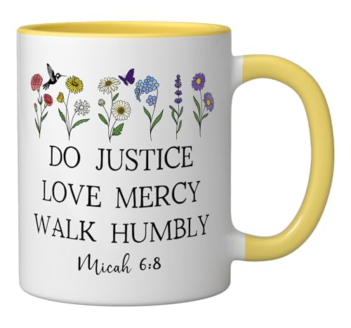 Taza cerámica versículo bíblico Micah 6:8 11 oz miniatura 2