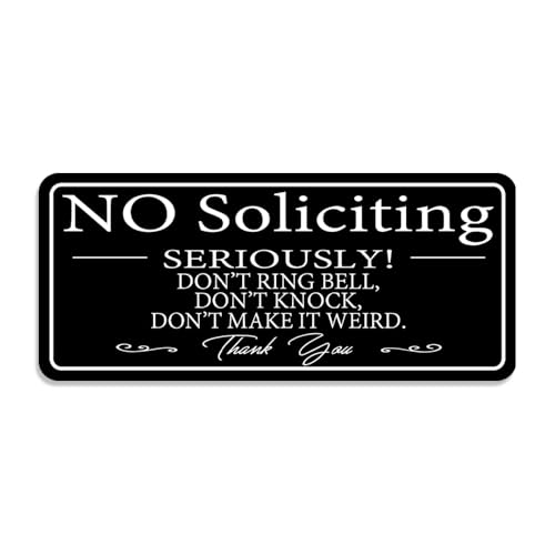 no soliciting sign for homeoffice modern design 9x4 inch acrylic sign self-adhesive