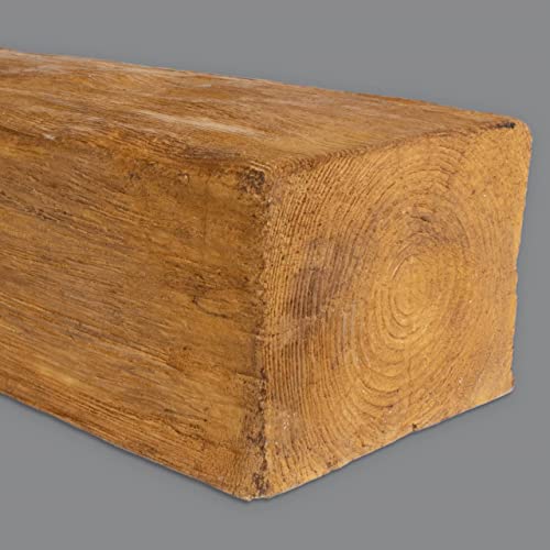 PROVISTON | Poutres en polyuréthane | 190 x 130 x 3000 mm | Polyuréthane haute résistance | Chêne clair | Aspect bois | Poutres décoratives | Poutres de plafond | Imitation bois réaliste | 3 m