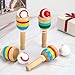 4 Pieces Wood Catch Ball, Cup and Ball Game, Cup Catch Ball Toys, Mini Wooden Catch Ball Hand Eye Coordination Educational Toys, White and Red