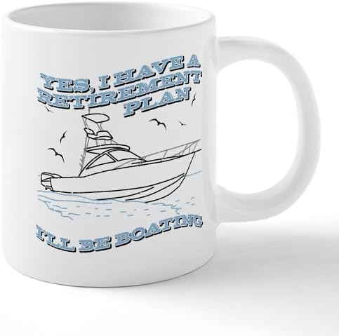 CafePress Boating Retirement Plan 20 Oz Ceramic Mega Mug 20 oz Ceramic Coffee Mega Mug