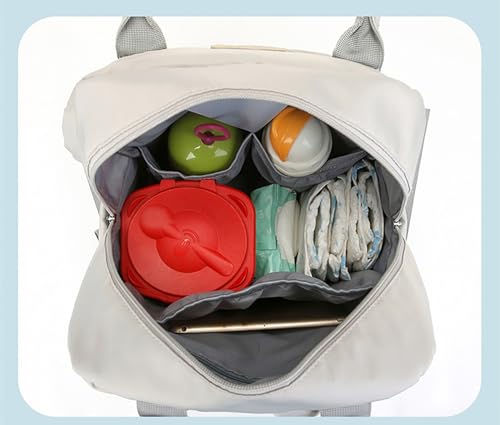 Image of House of Quirk Diaper Backpack for Mom & Dad, Unisex Maternity Diaper Bag with Pacifier Case, Large Capacity Travel Backpack