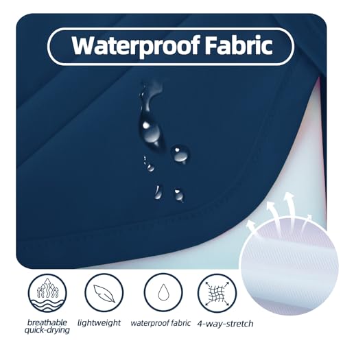 Image of MEILONGER Girls Swim Shorts 2 in 1 Bathing Suits Kids Quick Dry Boardshort Bottoms Swimming Swimwear with Compression Liner