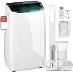 HOMCOM Portable Air Conditioner 14000 BTU, 5-in-1 Air Conditioning Unit with WiFi & Voice Control, Cool, Heat, Dehumidifier, Fan, Sleep, Window Kit & Sealing Cloth, 24H Timer, for Room up to 40 m²