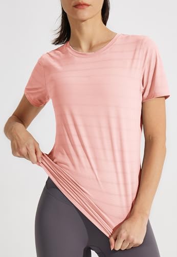 Libin Women's Workout T Shirts Short Sleeve Gym Running Athletic Tops Quick Dry Crewneck Yoga Shirts - Image 5