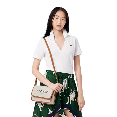 Image of Lacoste womens Flap Crossover Crossbody Bag