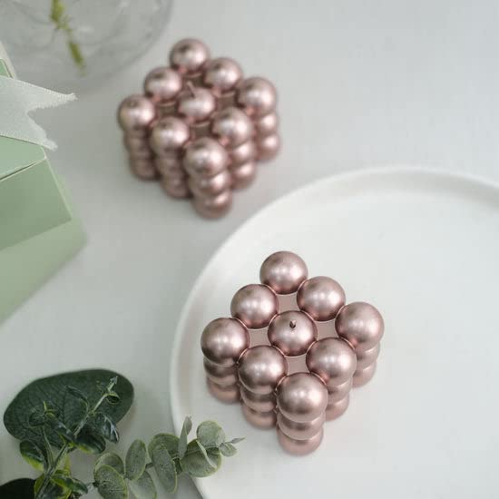 TABLECLOTHSFACTORY 2 Pack | Shiny Metallic Rose Gold 2