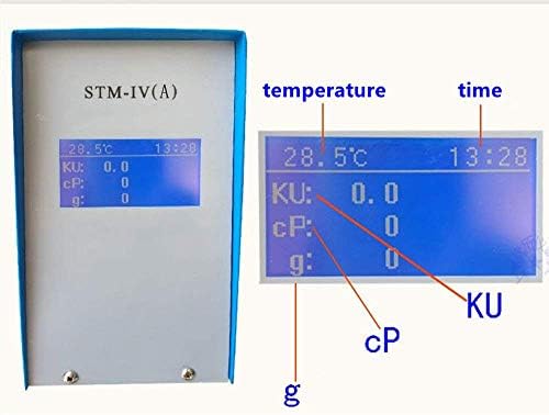 Stormer Viscosity Meter Tester Digital Rotary Viscometer with Range 40.2 to 141.0KU Accuracy 2.00% Temperature Value Ku Value g Value CP Value Time Value