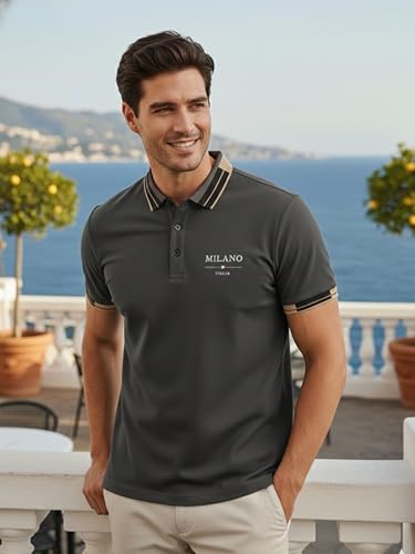 Image of VastraVibes Men's Polo T Shirt | Smart Casual Stylish Top | Slim Fit Trendy Wear | Travel Office Party | Premium Men's Fashion