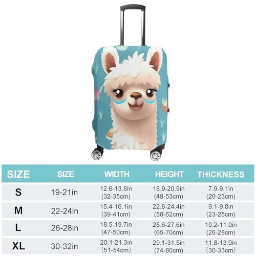 Alpaca Patterm Luggage Cover Washable Elastic Suitcase Cover, Anti Scratch Personalized Suitcase Protectors, Fashion Baggage Covers For Travel2