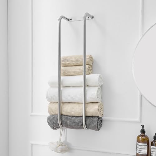 BWE Brushed Nickel Towel Racks for Bathroom, Stainless Steel Towel