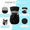 YAODHAOD Dog Shoes for Small Dogs, Puppy Dog Boots & Paw Protector for Winter Snowy Days, Anti-Slip Sole Dog Booties for Indoor Hardwood Floor 4PCS (Black,Size: 2) #1