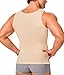 Gotoly Men Compression Shirt Shapewear Slimming Body Shaper Vest Undershirt Tummy Control Tank Top (Beige, Large)