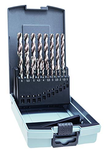 Alpen Spiralbohrersatz HSS Pro KP 19 mit Kunststoffkassette(19-tlg., Ø 1.0-10.0x0.5mmin, Spezialanschl.) 0000110319100