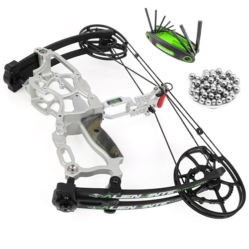 surwolf 17" kit arco compound, 30~70lbs regolabile, arco steelball, doppio