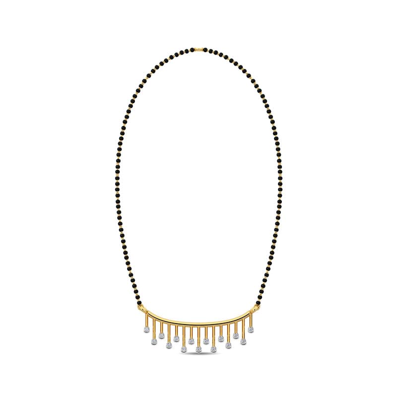 Image of KISNA JEWELS 14KT|18KT BIS Hallmark Pure Gold and Diamond Mangalsutra For Women