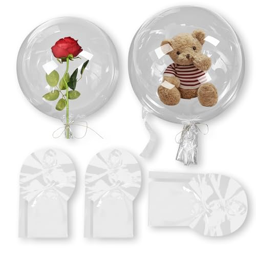 Labyrinxel Clear Balloons for Stuffing 6 Pcs Large Bobo Balloons Wide Opening for Birthday Party