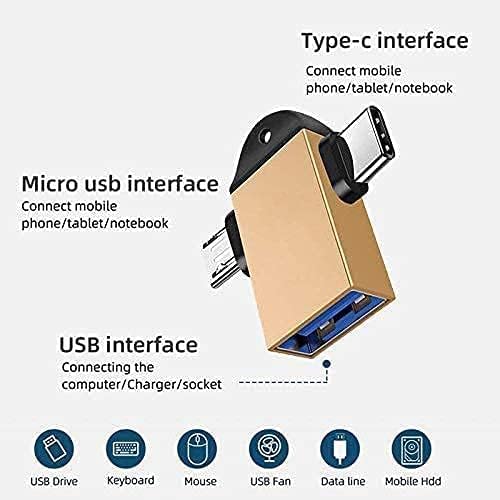 Image of MAXXOX 2IN1 OTG Type C to USB and Type B OTG for Smartphones Compatiable with MacBook Air, MacBook Pro, Windows and All Laptop,Smartphones and Tab