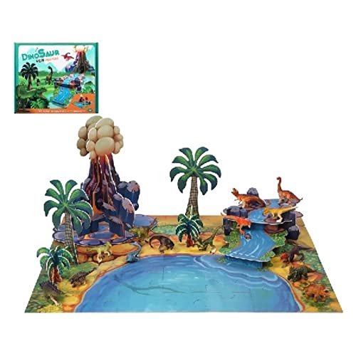 Set dinosaures real boîte 30 x 25 cm idée cadeau enfant