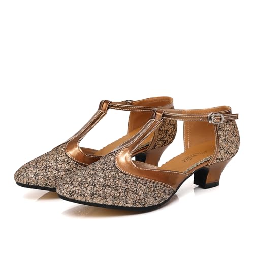 Women's Glitter Dance Shoes Flapper Gatsby 1920s Shoes Latin Tango Salsa Ballroom Heels2