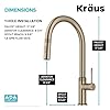 KRAUS Oletto Modern Industrial Pull-Down Single Handle Kitchen Faucet in Brushed Gold, KPF-2654BG #2