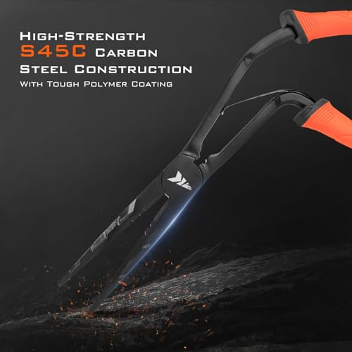 KastKing Paradox Fishing Pliers, Angled Fish Lip Gripper, Saltwater Resistant 420 Stainless Steel Fishing Tools, Fishing Pliers Hook Remover with Ergonomic Handle, Fishing Gifts for Men - Image 3