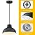 CNXIN 10" Farmhouse Black Kitchen Pendant Light Fixture, Medium Honeycomb Texture Kitchen Island Lighting Fixture Hanging for Dining Room Hallway Entryway Bedroom Commercial, Bulb Included, 1Pack