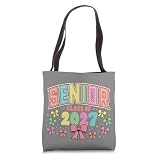 Back to School Class of 2027 Senior Coquette Bow Graduation Tote Bag