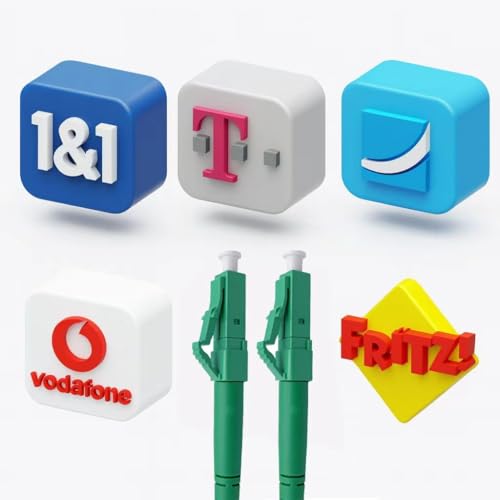 7. Bild von Elfcam® - 10m LWL Glasfaser-Kabel LC/APC auf LC/APC Stecker, Kompatibel mit Deutscher Telekom, Simplex 9/125μm Patchkabel, Lichtwellenleiter LSZH, Weiß, 10 Meter 10M