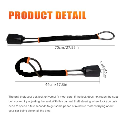 DualGuard Steering Wheel & Seat Belt Lock