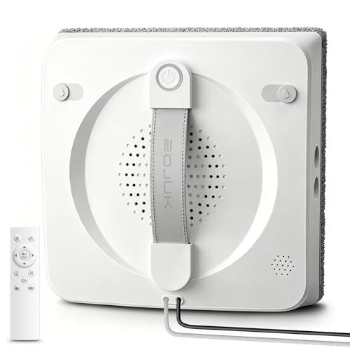 BOJUK Robot de nettoyage de fenêtres avec puissance d'aspiration de 5000 Pa et système de...