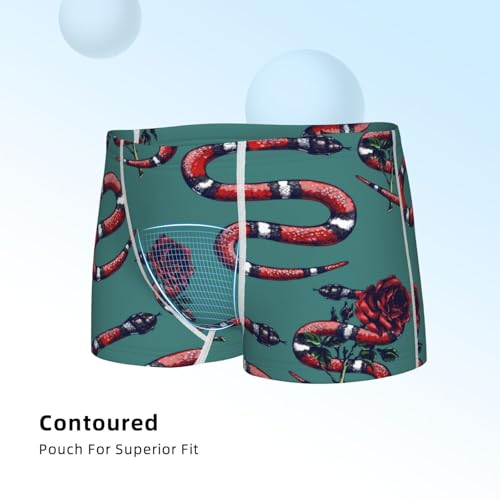 Boys' Cotton Boxer Brief Soft Underwear-Snake And Rose4