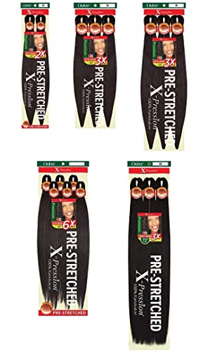 Outre X-Pression Pre-Stretched Style Synthetic Hair Braid - X-Pression Pre-Stretched Braid 52 Inch 6X (613),1.0 Count #TOP3