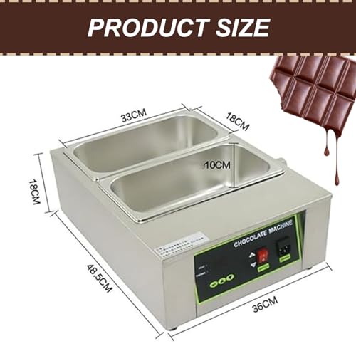 Máquina para derretir chocolate con dos tanques y control digital miniatura 5
