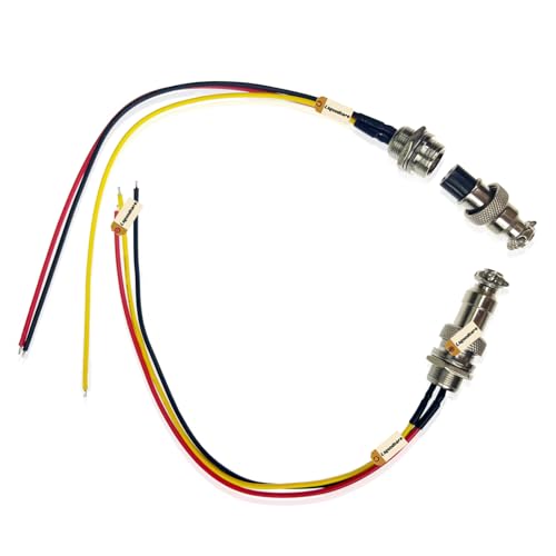 Lsgoodcare Kit 5 Conectores Aviation GX12-3pin Macho 12mm miniatura 3