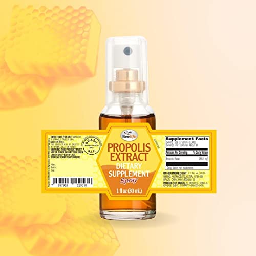 Beelife Propolis Sore Throat Relief Spray - Propolis Spray - Natural Immune Support, Helps Calm Cough & Dry, Itchy Throat - No Sugar - 3-Pack #TOP1