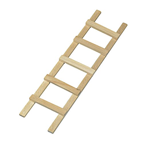 Rayher 46071000 Wooden Ladder, 13.5 cm, 5 Rungs, Individually Packed 1 Piece