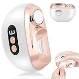 AOOWU Elektrischer Nagelknipser, Nageltrimmer Nagelpolierer 2 in 1, Nagelreste mit Licht, Kabelloser 3-Gang-Nagelknipser, Kein Lärm Fingernagelknipser für Babys, Ältere Menschen und Erwachsene