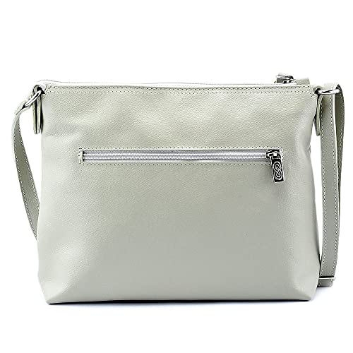 Bolsa Transversal RAVELLO em Couro (Bone)