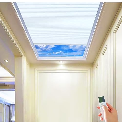 TIPIACE Rechargeable Motorized Skylight Blinds (White)