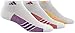 adidas Women's  Superlite Low Cut Socks (3 Pack), White/Shock Purple/Core Pink/Solar Gold, Medium