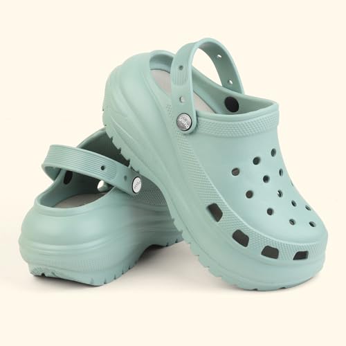 Image of YOHO Jumbo Clogs for Women & Girls | Lightweight & Waterproof Monsoon Footwear | Chunky Design with Back Strap Rainy Sandals